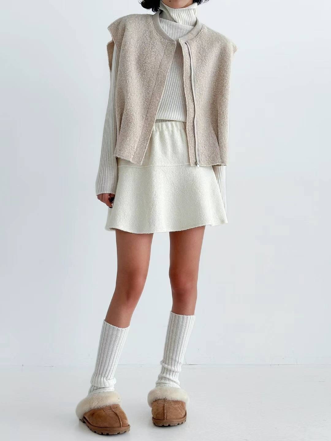 甜美鬆緊腰圓裙