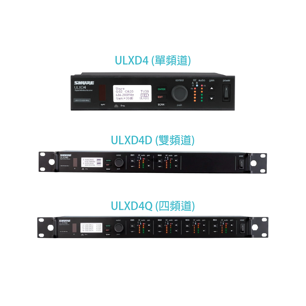Shure Shure / ULXD 系列 無線手握傳輸系統 (ULXD24/ULXD24D/ULXD24Q)(SM58/BETA58/KSM9等多種音頭可選配) 第 2 張圖片｜三峽麥克風