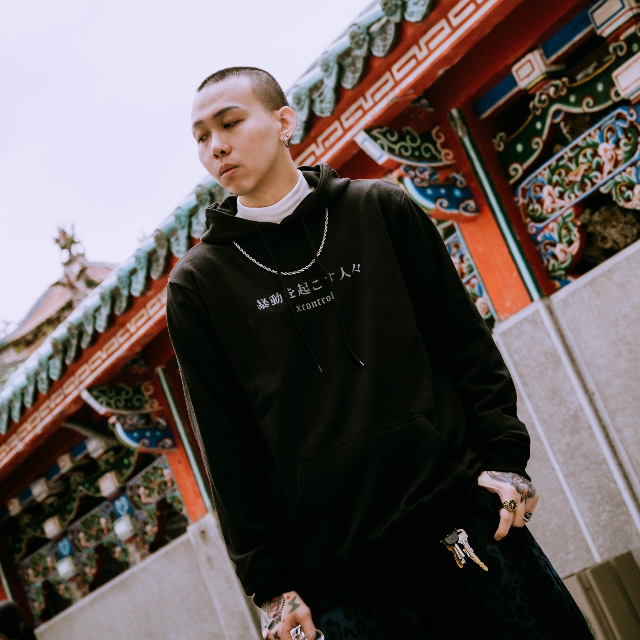 XCTRL 灣岸暴徒帽T-黑