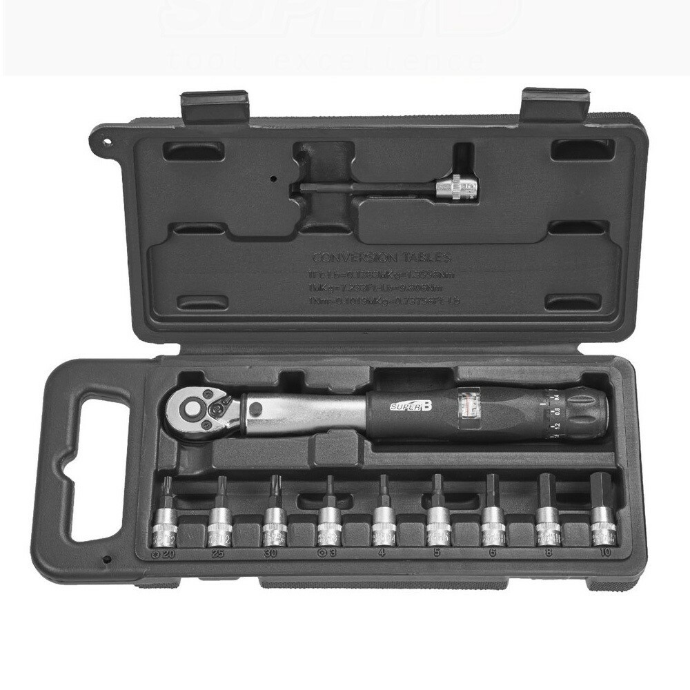 SUPER B 可調扭力扳手組 4-24Nn TB-88920