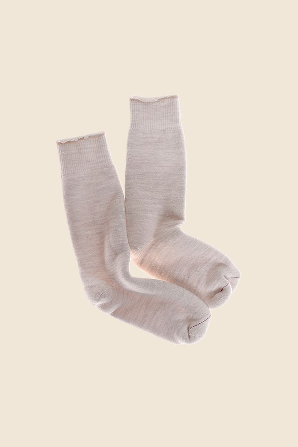 ROTOTO - R1001 DOUBLE FACE 中筒襪（燕麥色）