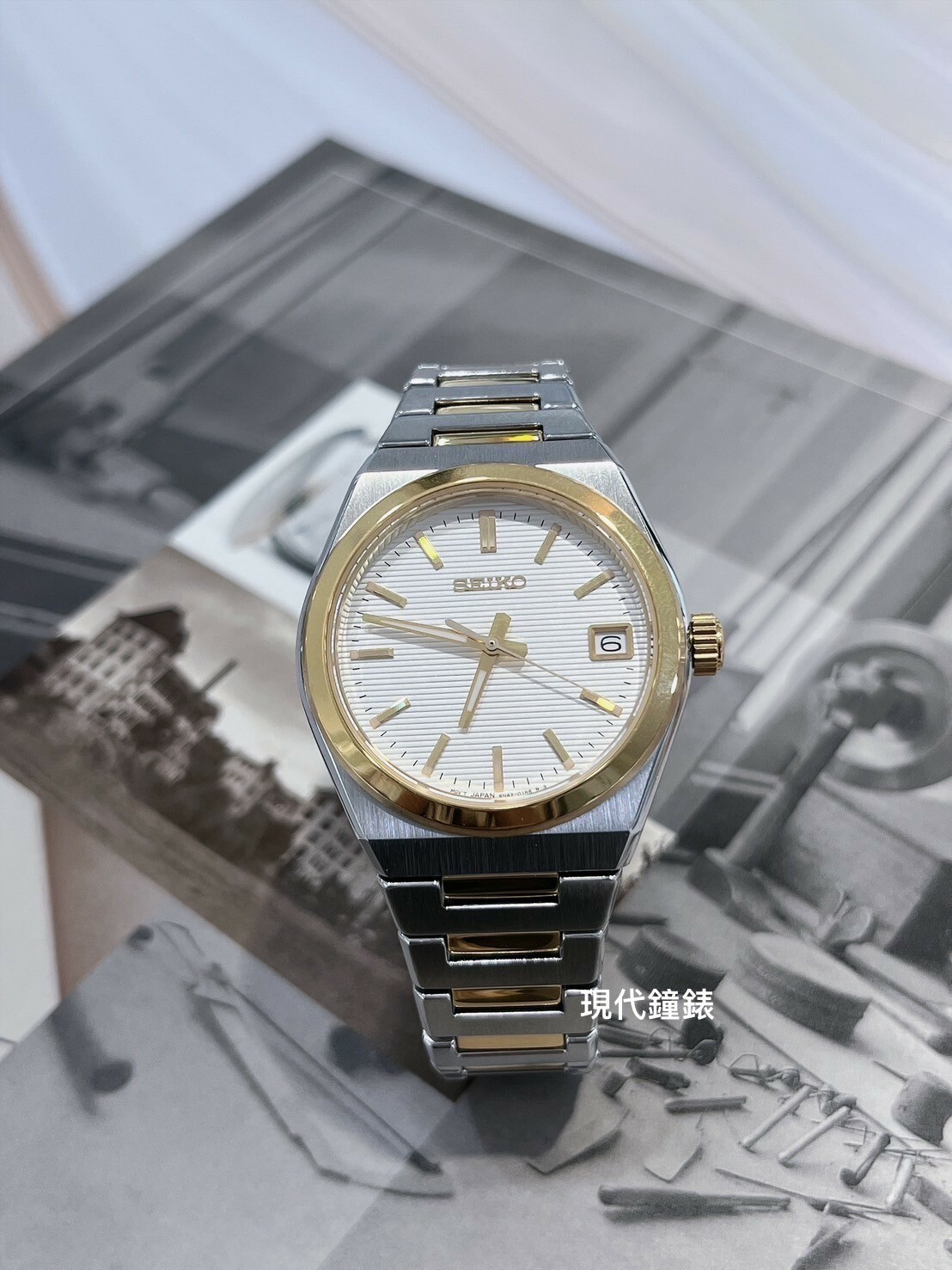 【SEIKO 精工】CS系列 條紋簡約石英腕錶6N42-00N0KS 29mm 現代鐘錶