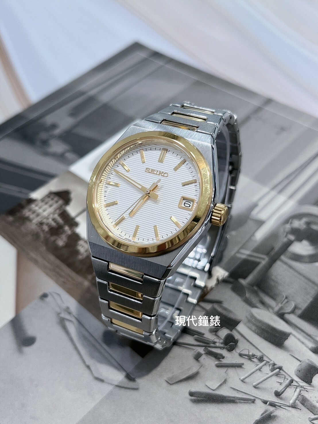 【SEIKO 精工】CS系列 條紋簡約石英腕錶6N42-00N0KS 29mm 現代鐘錶