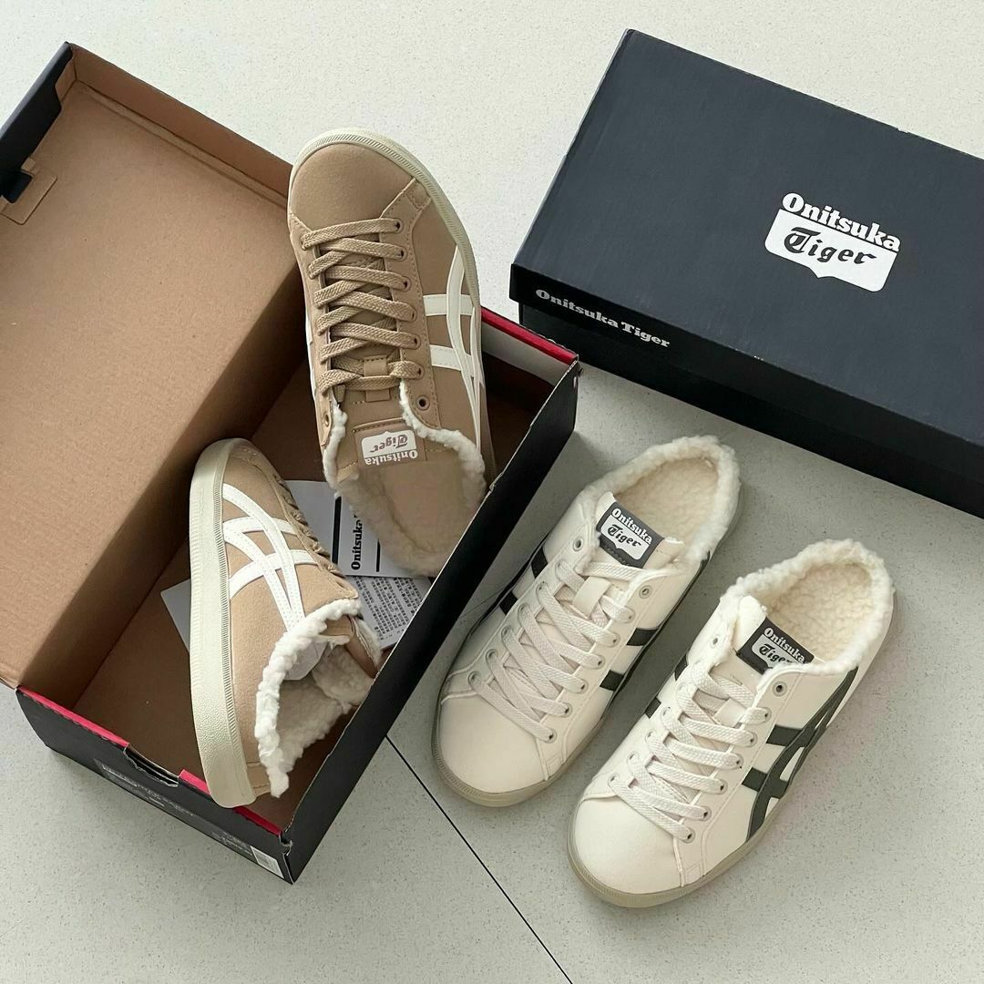 <預購> Onitsuka Tiger DD Trainer Sabot 鬼塚虎 毛毛懶人鞋 懶人拖 拖鞋 穆勒鞋 奶油 米白 卡其