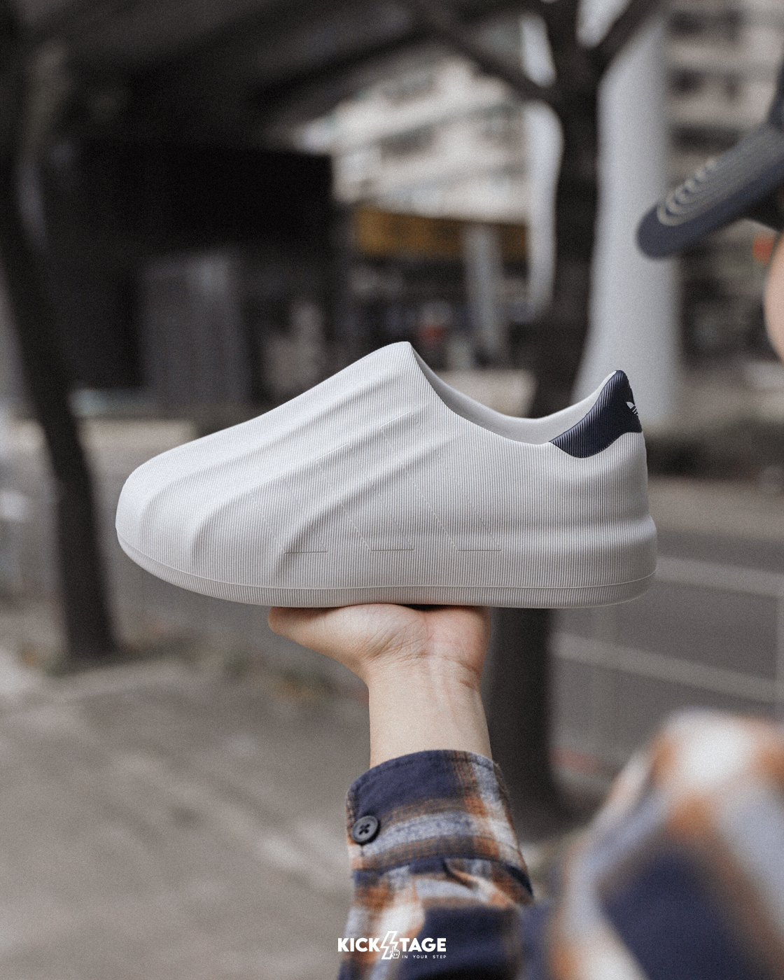 男女鞋 ADIDAS ADIFOM SUPERSTAR 灰藍 防水 貝殼鞋頭 懶人鞋 休閒鞋【IF6180】ADWP