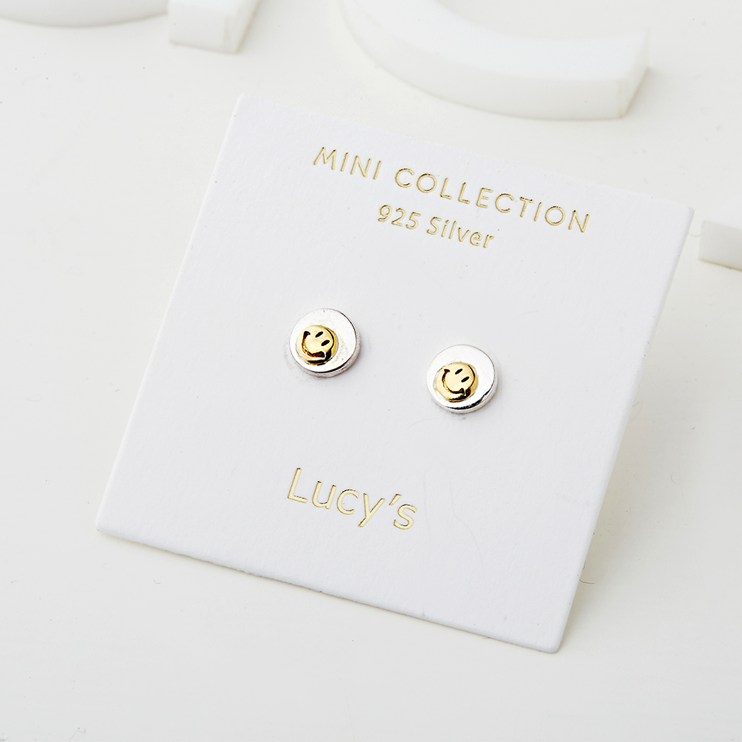 *925純銀〔輕銀系列〕鏡之微笑 耳環 (二色) (94985/94860)