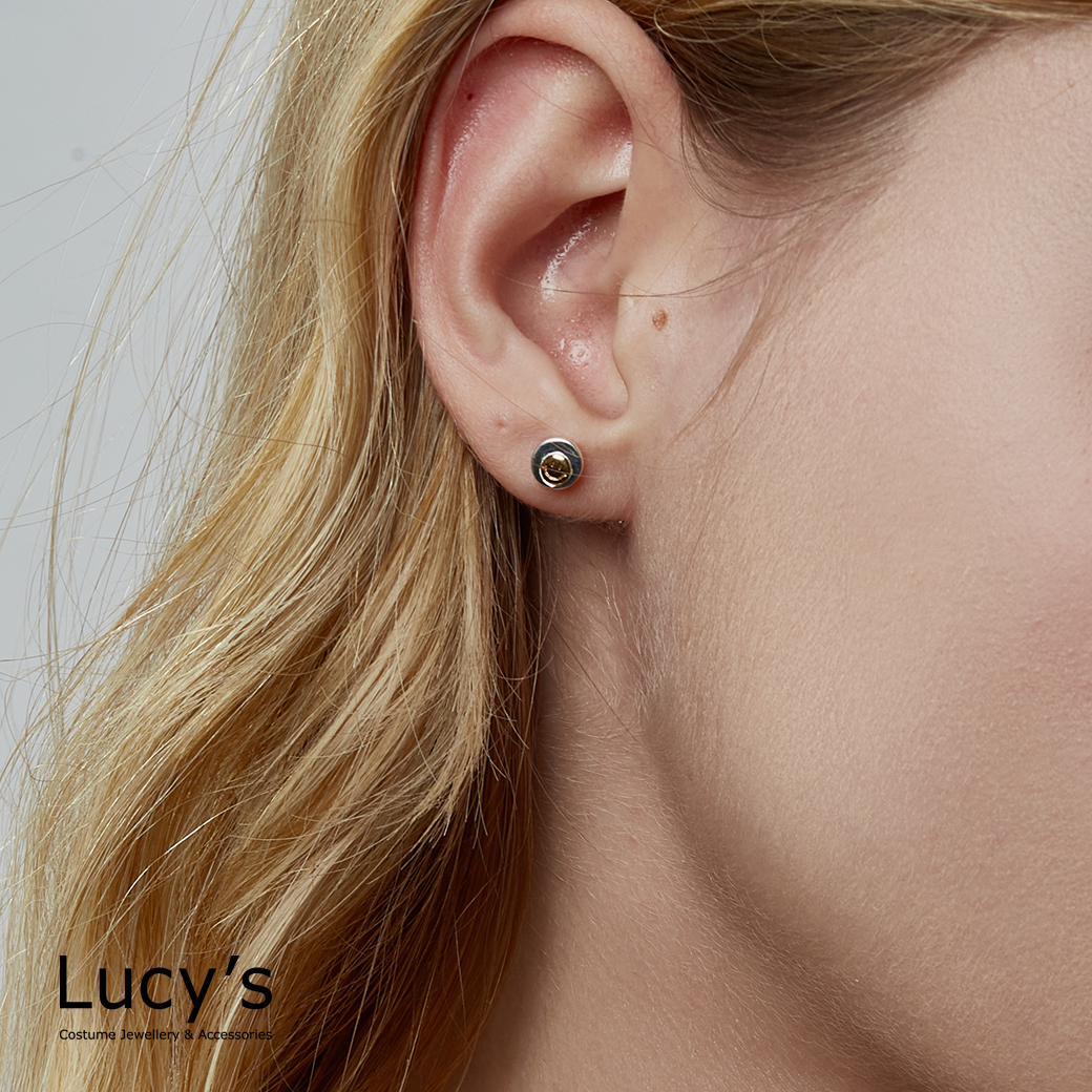 *925純銀〔輕銀系列〕鏡之微笑 耳環 (二色) (94985/94860)