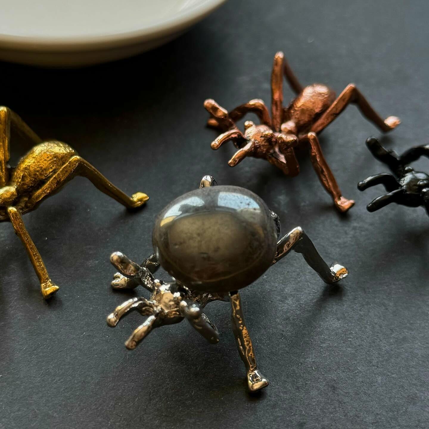 [原石] 水晶球 水晶權杖 底座 金屬材質 螞蟻造型