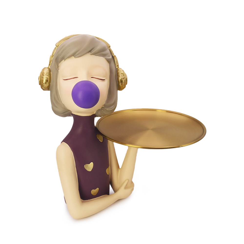 DipDipLife｜俏皮吹氣球女孩｜紫色