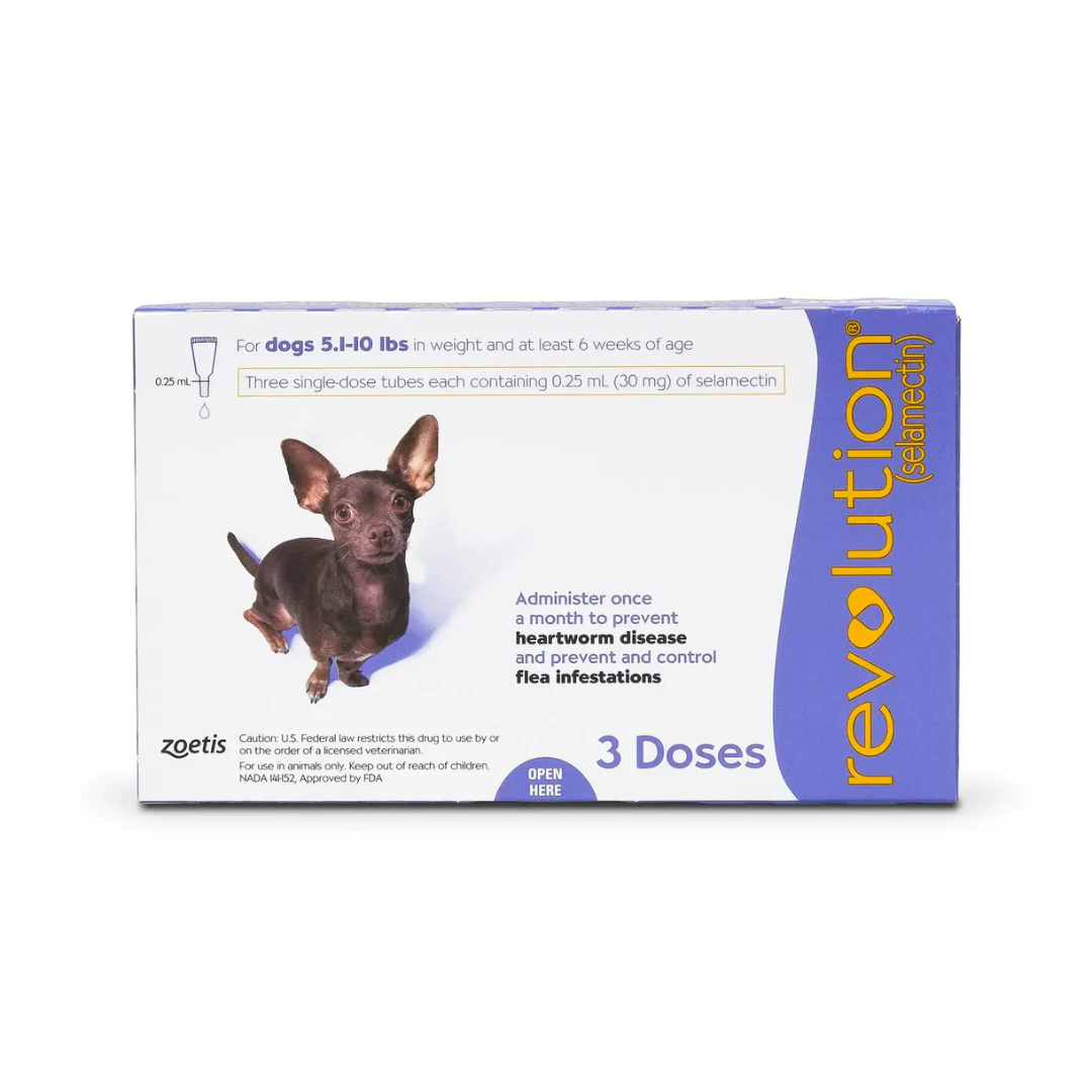 Revolution - 超小型犬隻 (紫色盒 5.1-10磅) 1盒3支 [平行進口]