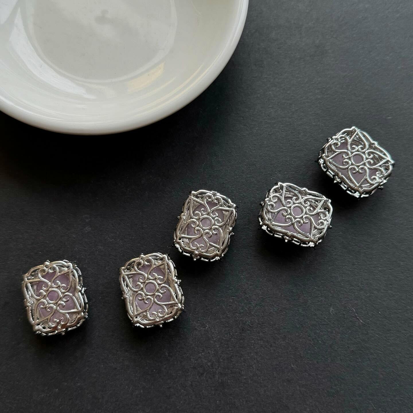 [原石] 紫鋰輝 通孔配件