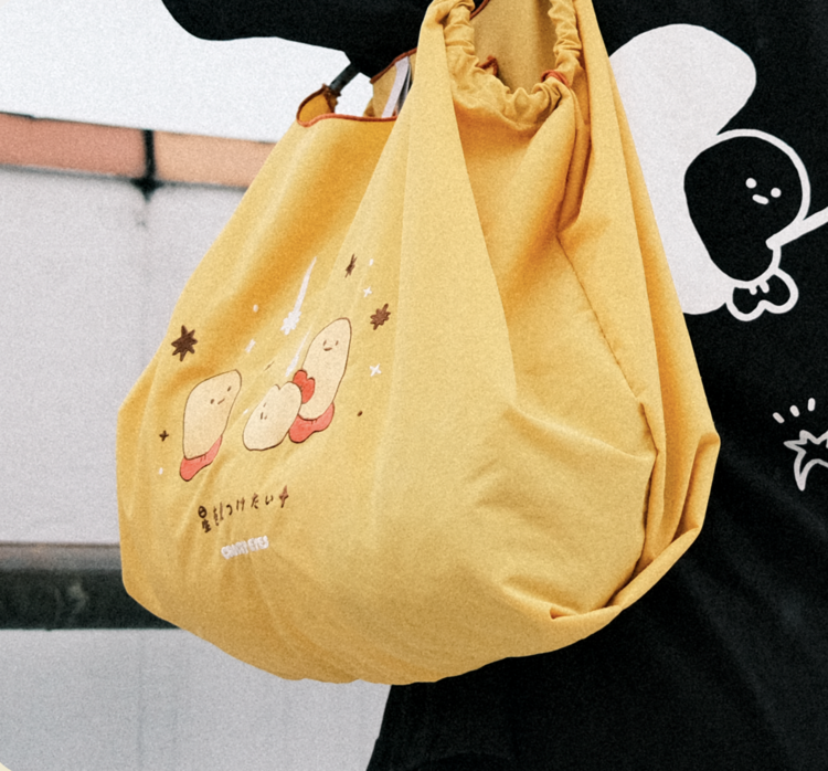 Crazy eyes 瘋狂眼珠｜刺繡提袋｜大黃