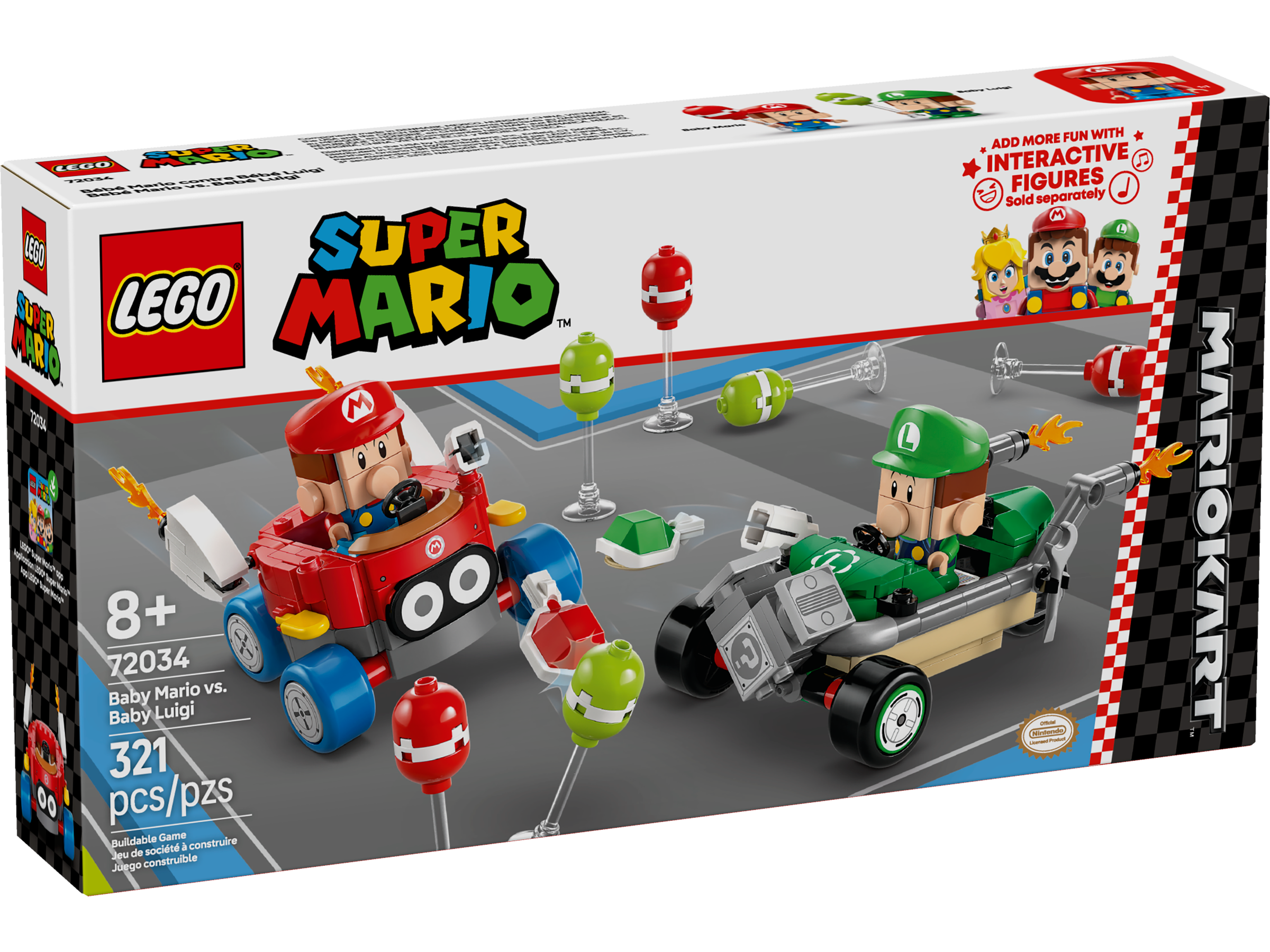 (預訂25年1月)  LEGO 72034 Super Mario  : 瑪利歐賽車  - 瑪利歐寶寶 vs 路易吉寶寶