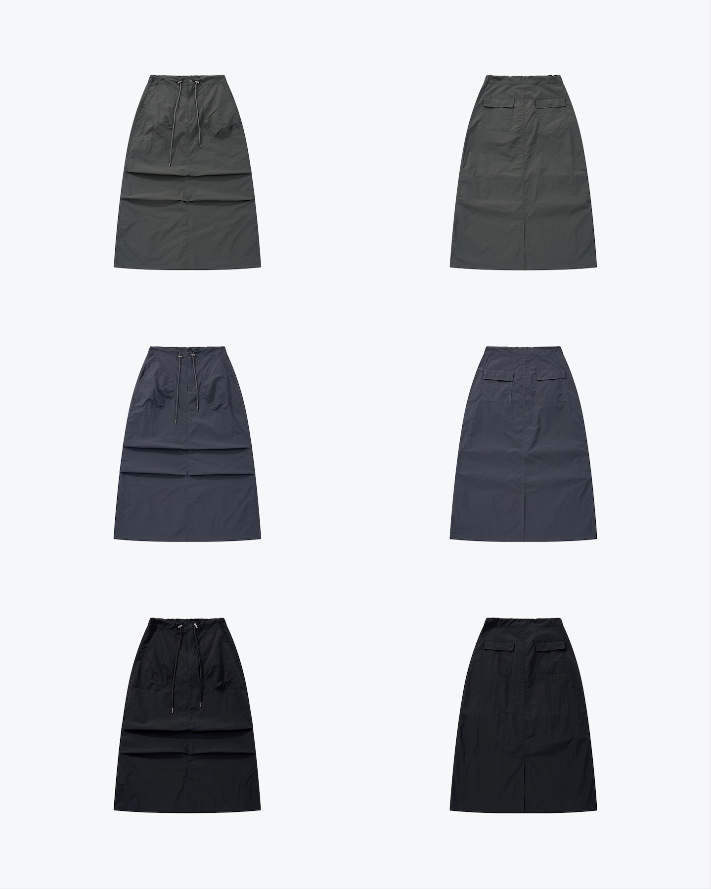 SENSE Parachute Ruched Straight Skirt