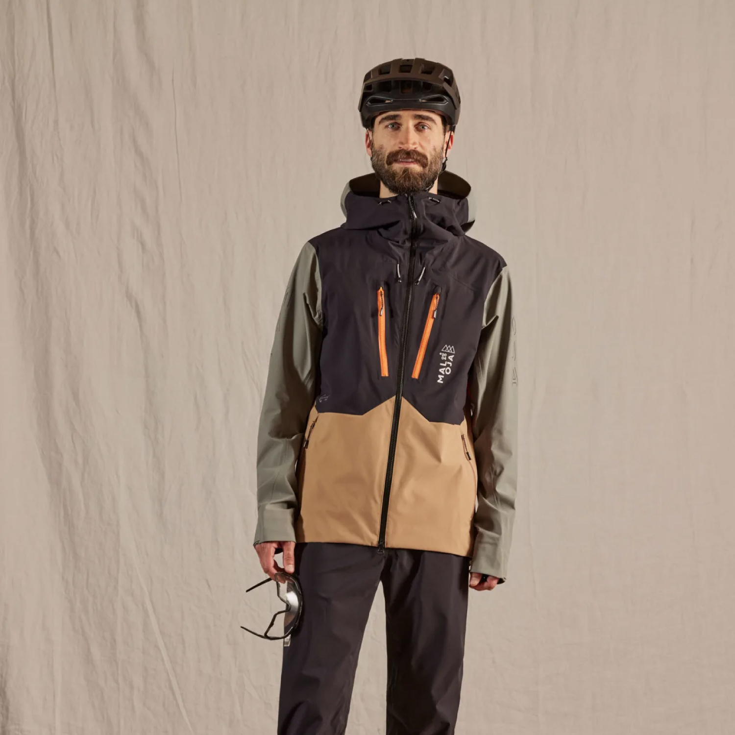 【MALOJA】男3L防水防風連帽外套 / 24MA38205 - [綠黑拚、森林綠]