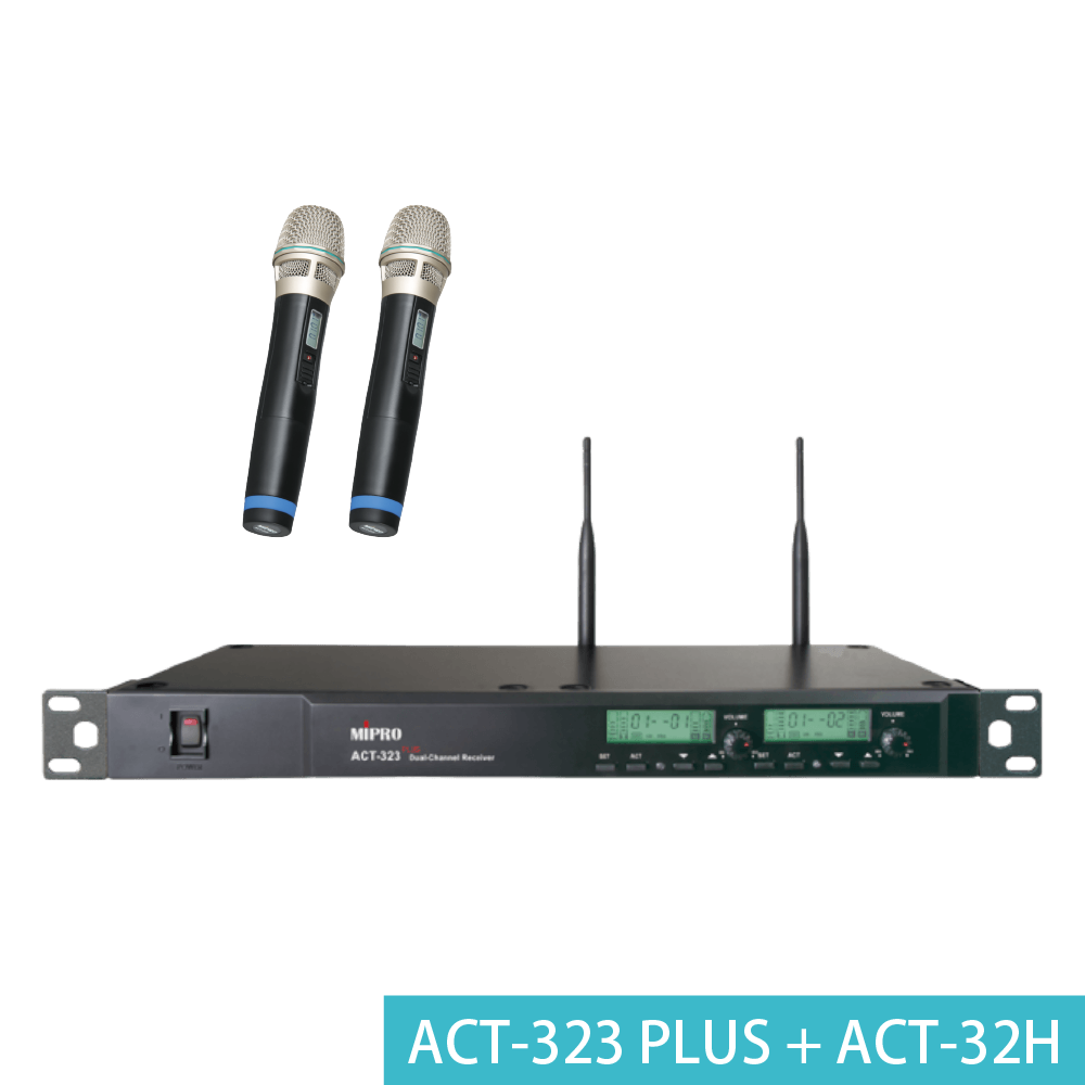 MIPRO Mipro / ACT-323 PLUS UHF類比雙頻道接收機 (可任選搭配手握/MU-90音頭) 第 4 張圖片｜三峽配件 / 週邊