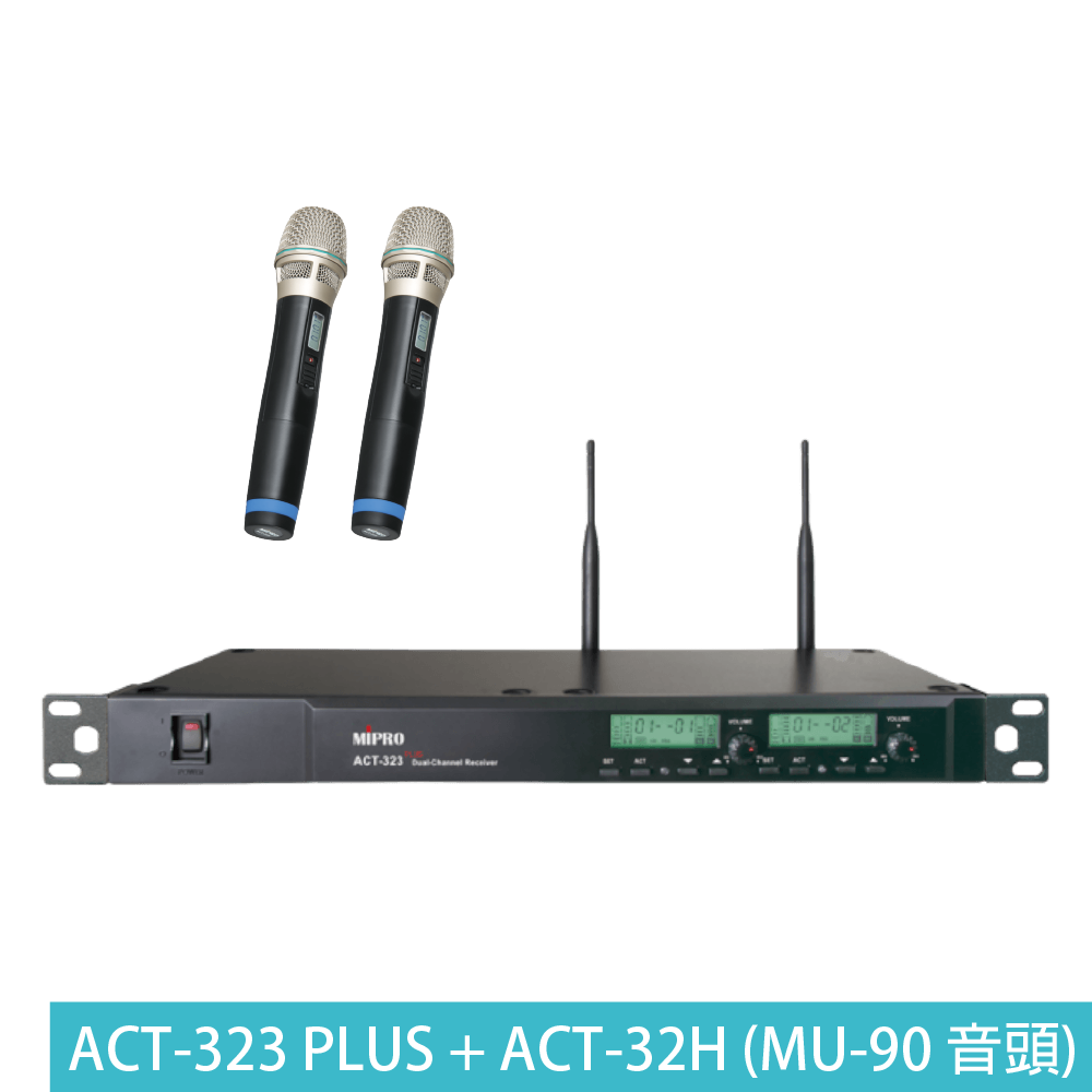 MIPRO Mipro / ACT-323 PLUS UHF類比雙頻道接收機 (可任選搭配手握/MU-90音頭) 第 5 張圖片｜三峽配件 / 週邊