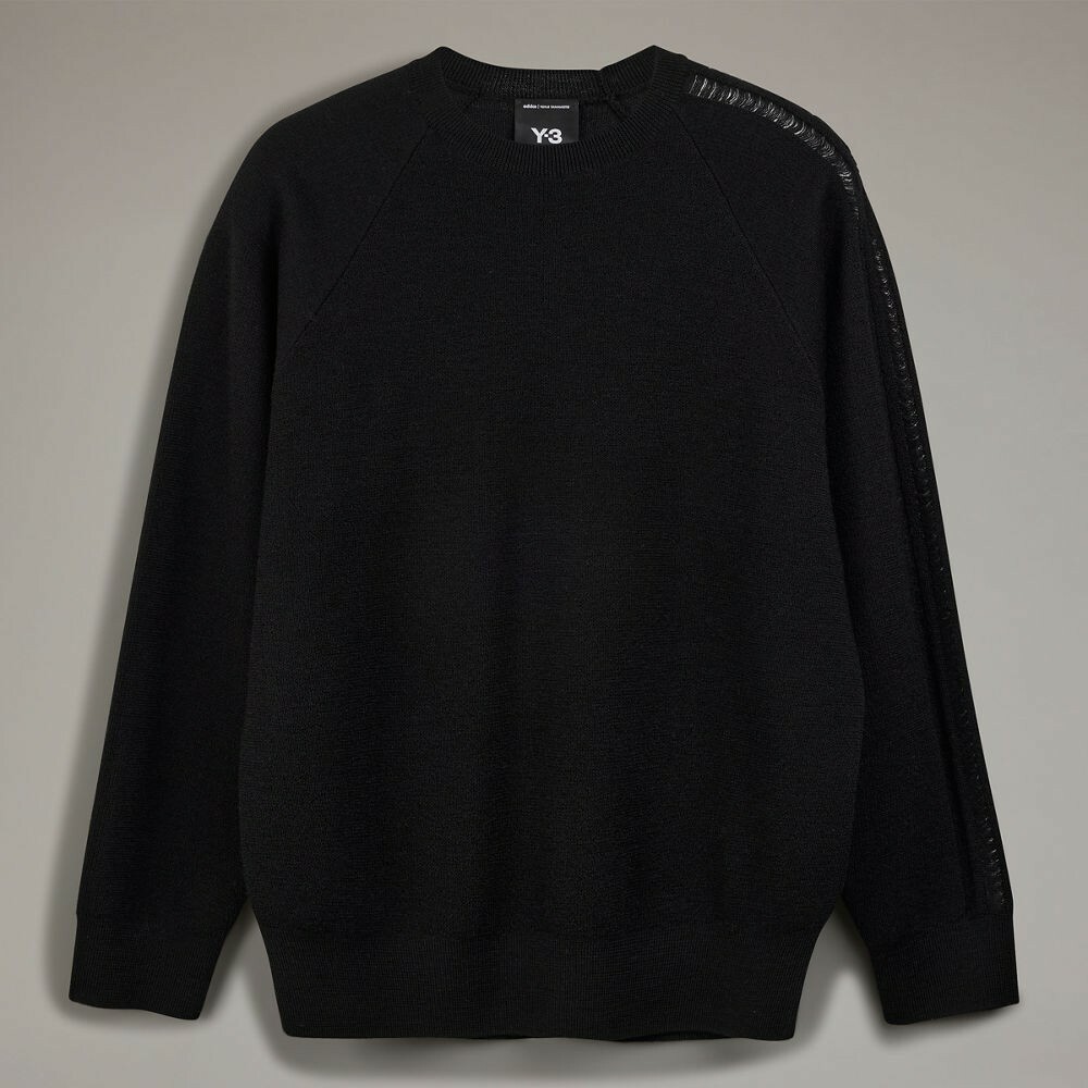 【 Y-3 3S KNIT CREW 三間線針織圓領衫 - 黑 】