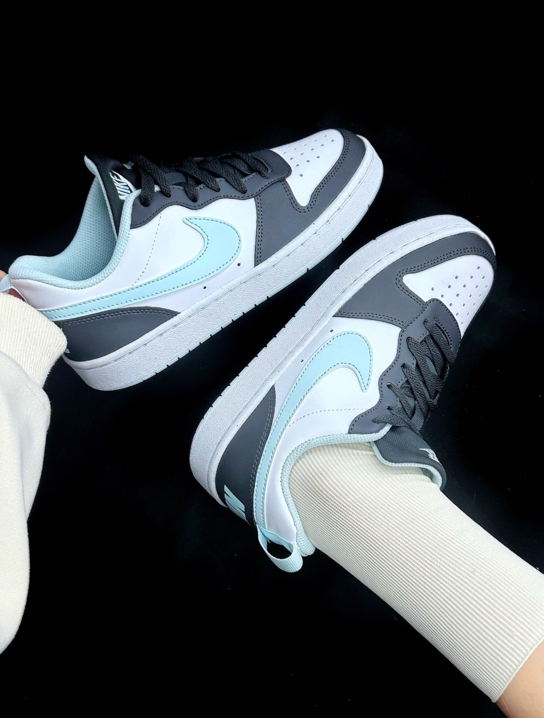 Nike Court Borough Low 2 薄荷巧克力 黑白色 皮革 大童款 小Dunk HQ3258-060/預購