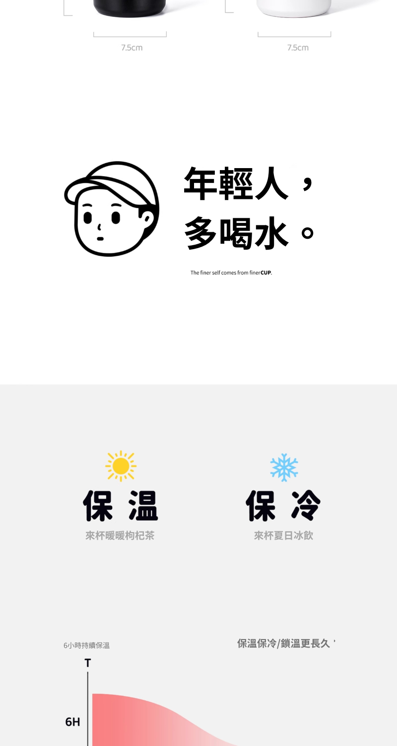 Finerworld 大容量情侶保溫杯