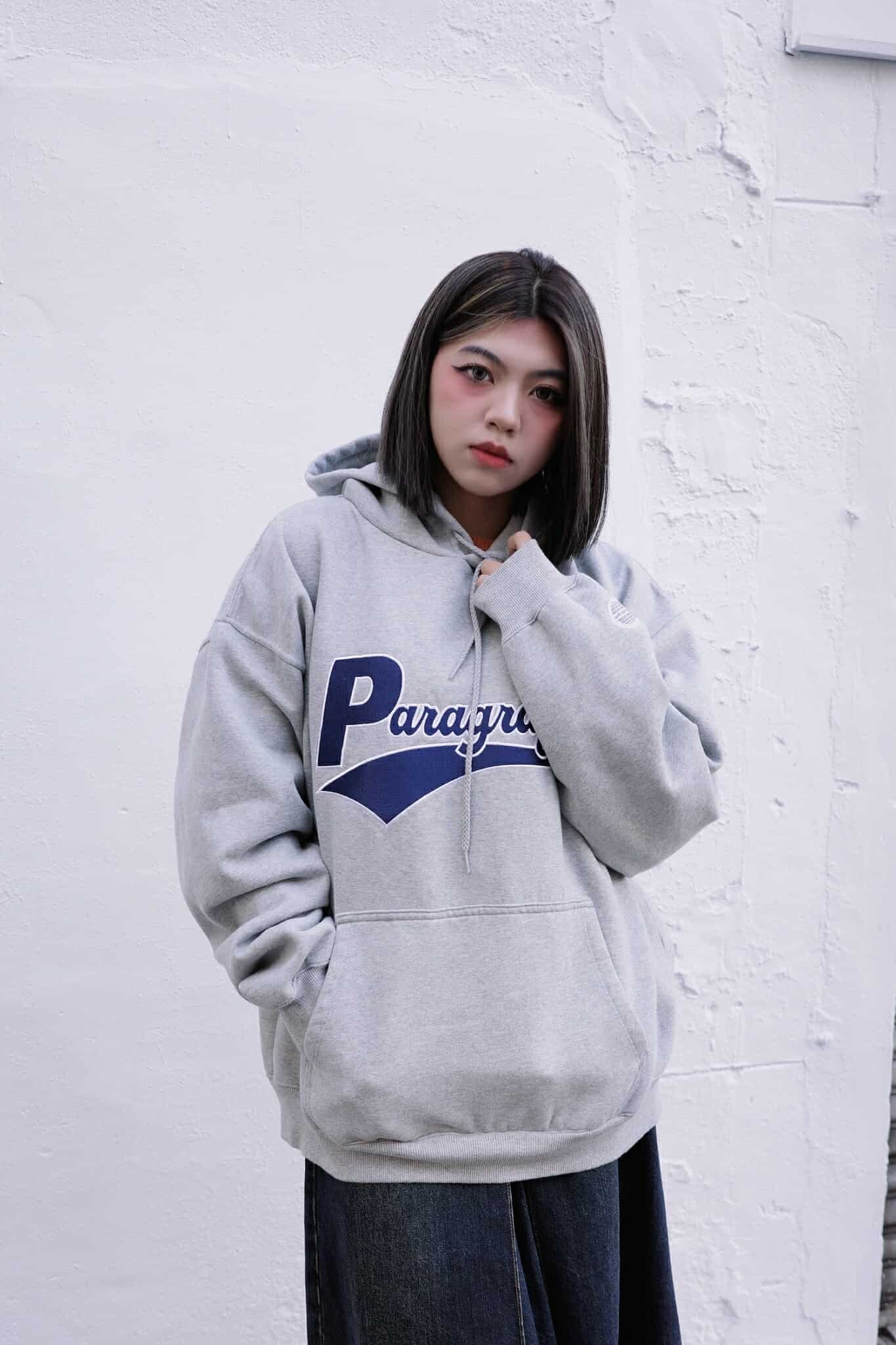 PARAGRAPH LOGO刺繡書寫字連帽上衣