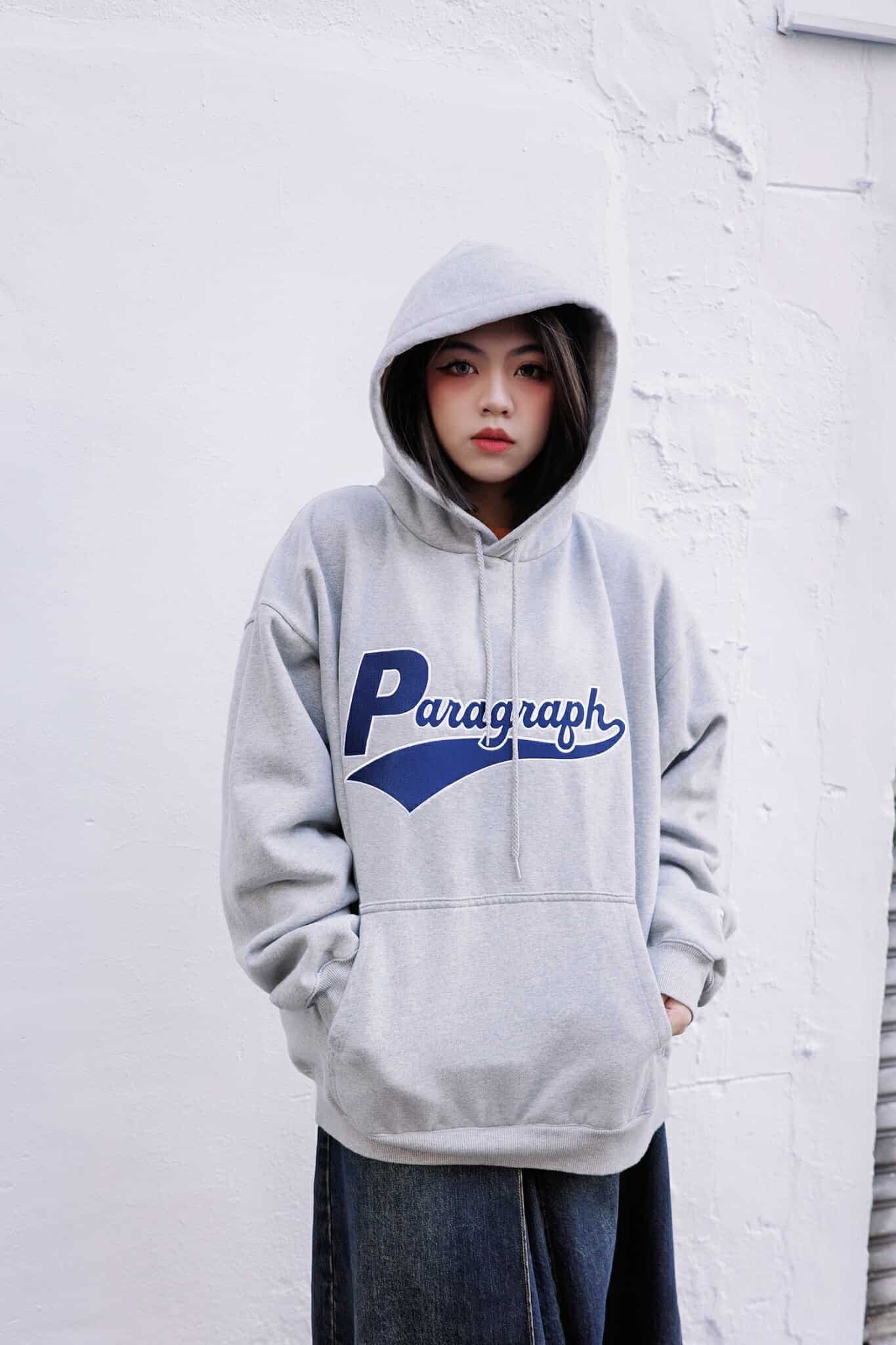 PARAGRAPH LOGO刺繡書寫字連帽上衣