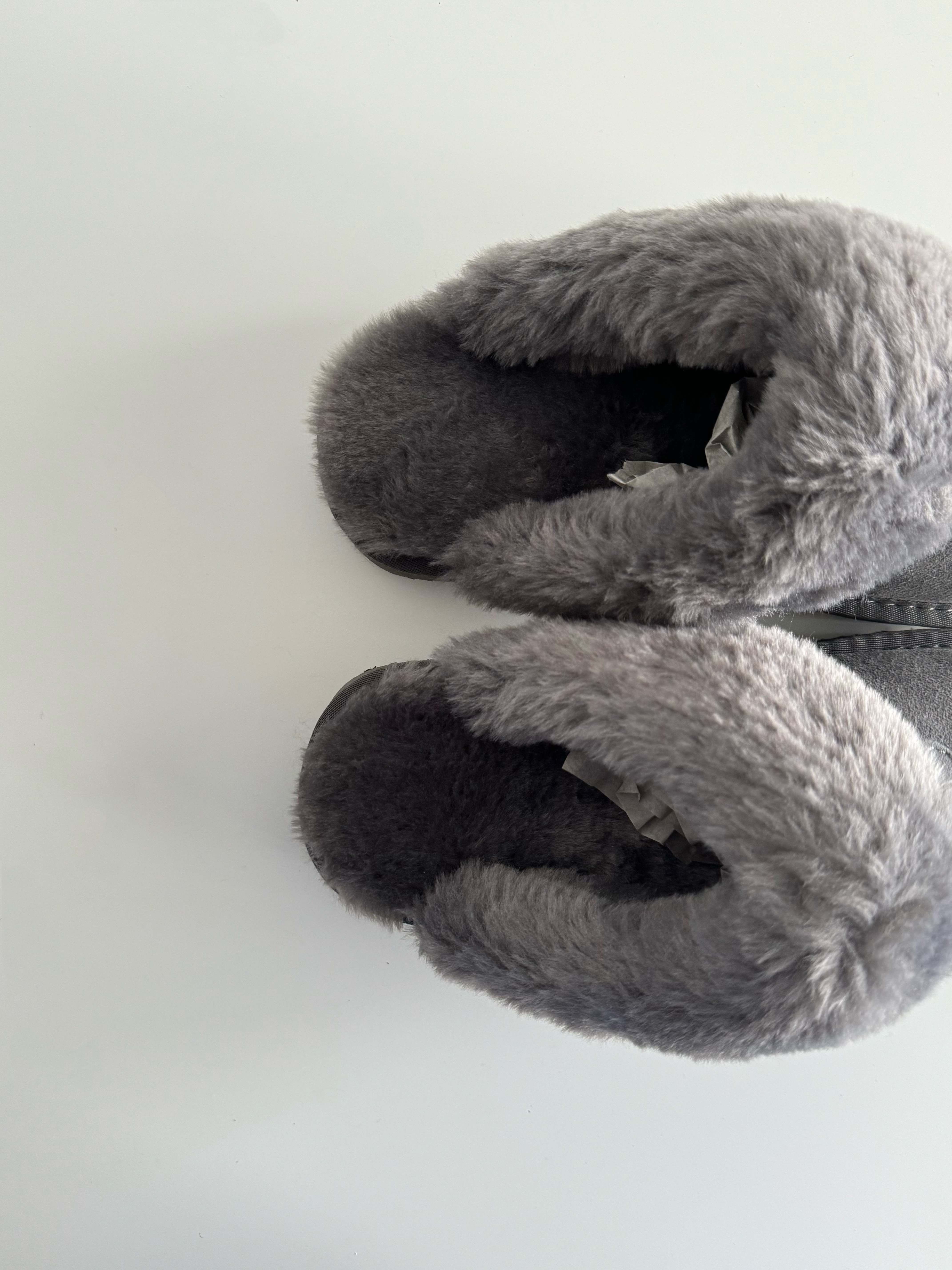 🇰🇷 爆款 灰色 毛毛 及踝拖鞋