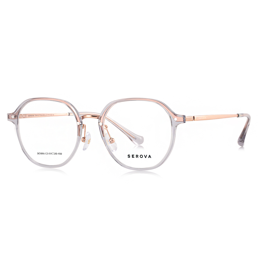 【SEROVA】SC695 (五色) 切角方框光學眼鏡 ♥