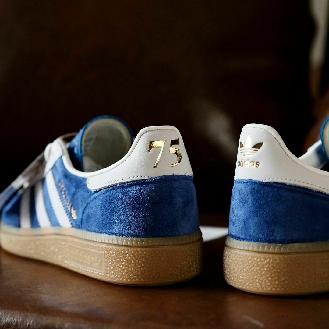 ADIDAS HANDBALL SPEZIAL 75週年限定 藍紫 金標 麂皮 焦糖底 男鞋 JP5278