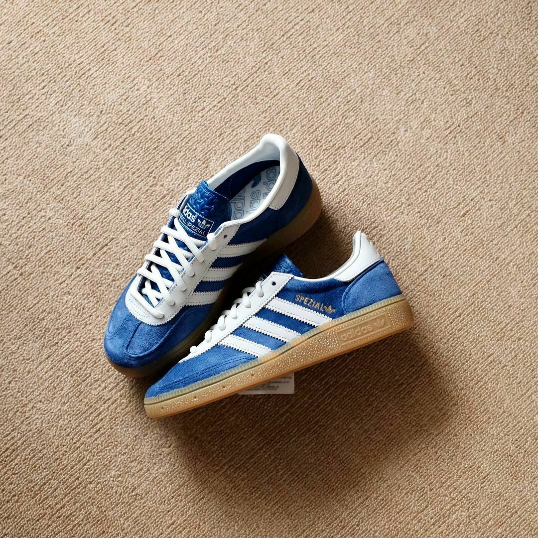 ADIDAS HANDBALL SPEZIAL 75週年限定 藍紫 金標 麂皮 焦糖底 男鞋 JP5278