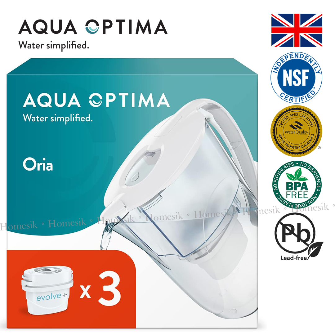Oria 白色2.8L濾水壺連Evolve+ 濾芯3件 (PJ0606) 淨水壺 濾水器