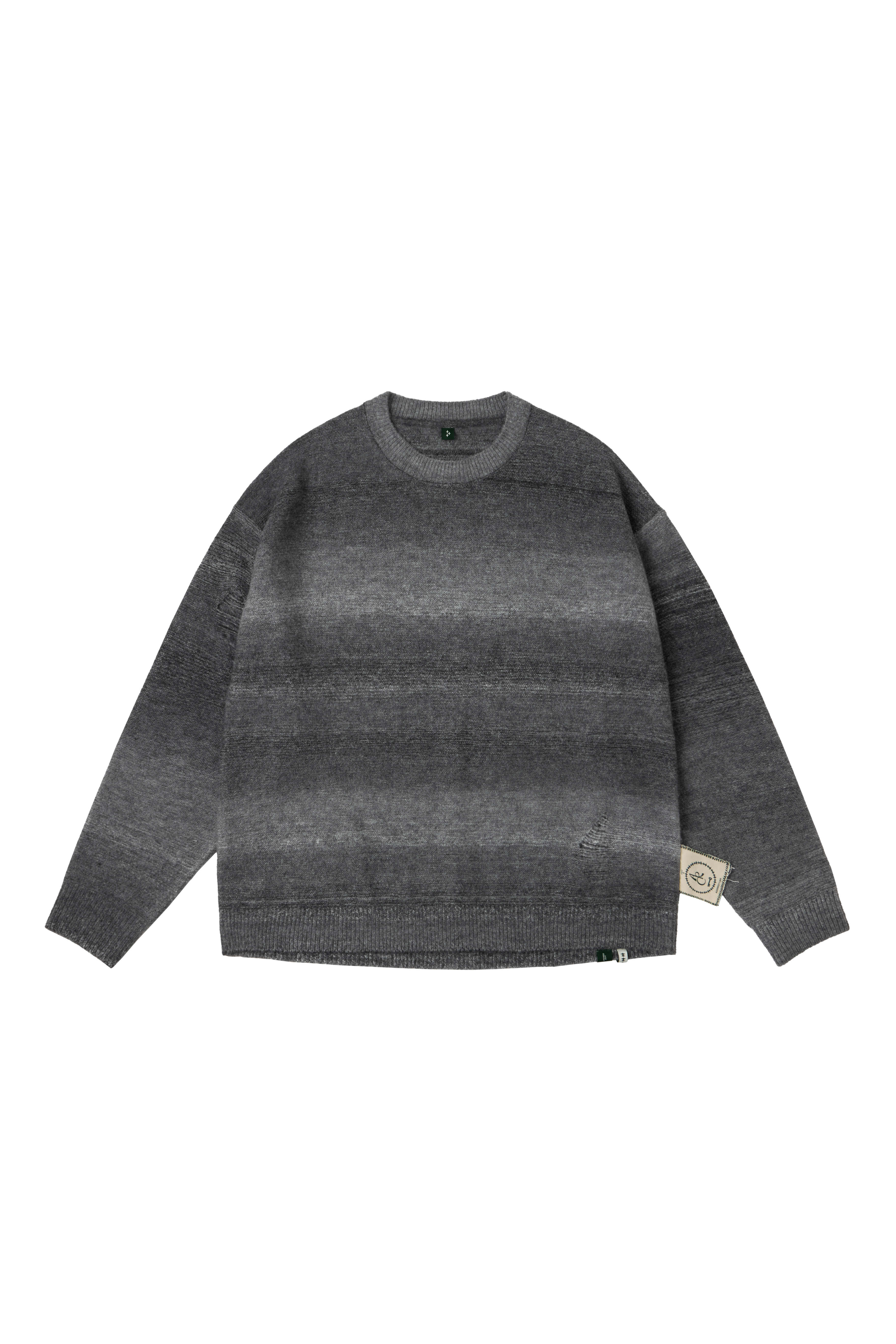 DAMAGED OMBRE SWEATER - GRAY