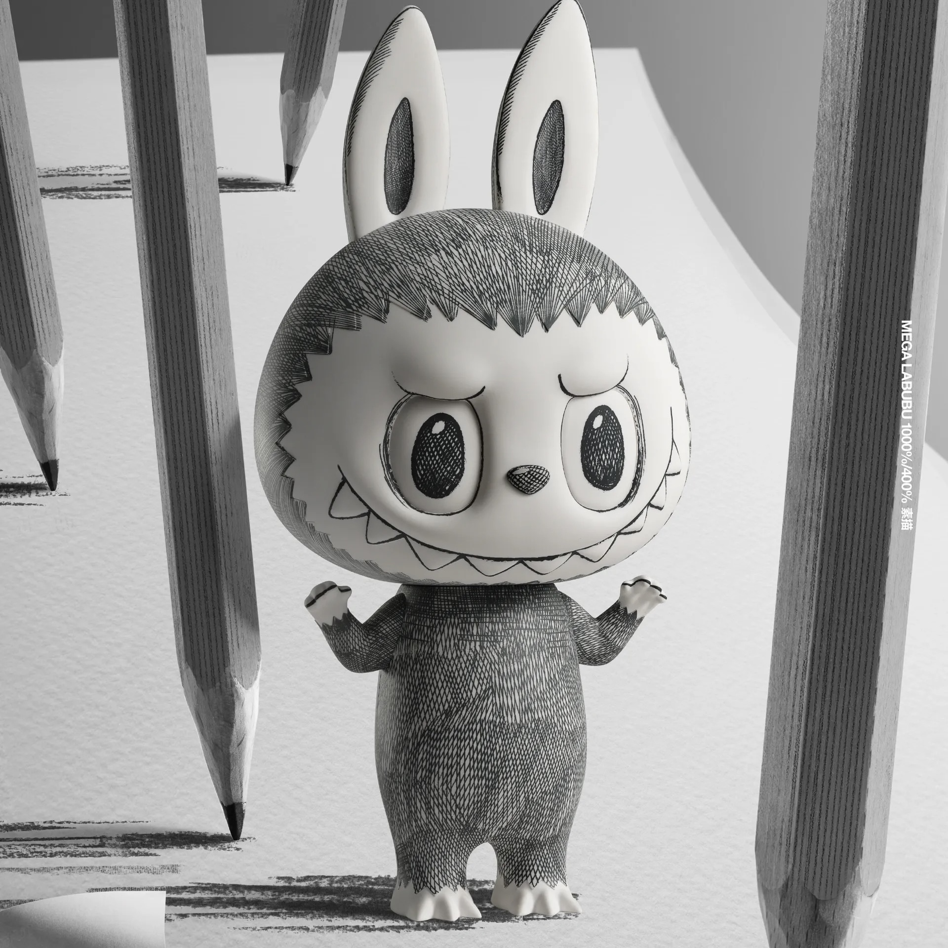 THE MONSTERS LABUBU 400% 素描 繪畫 鉛筆 公仔 擺設 / 預購