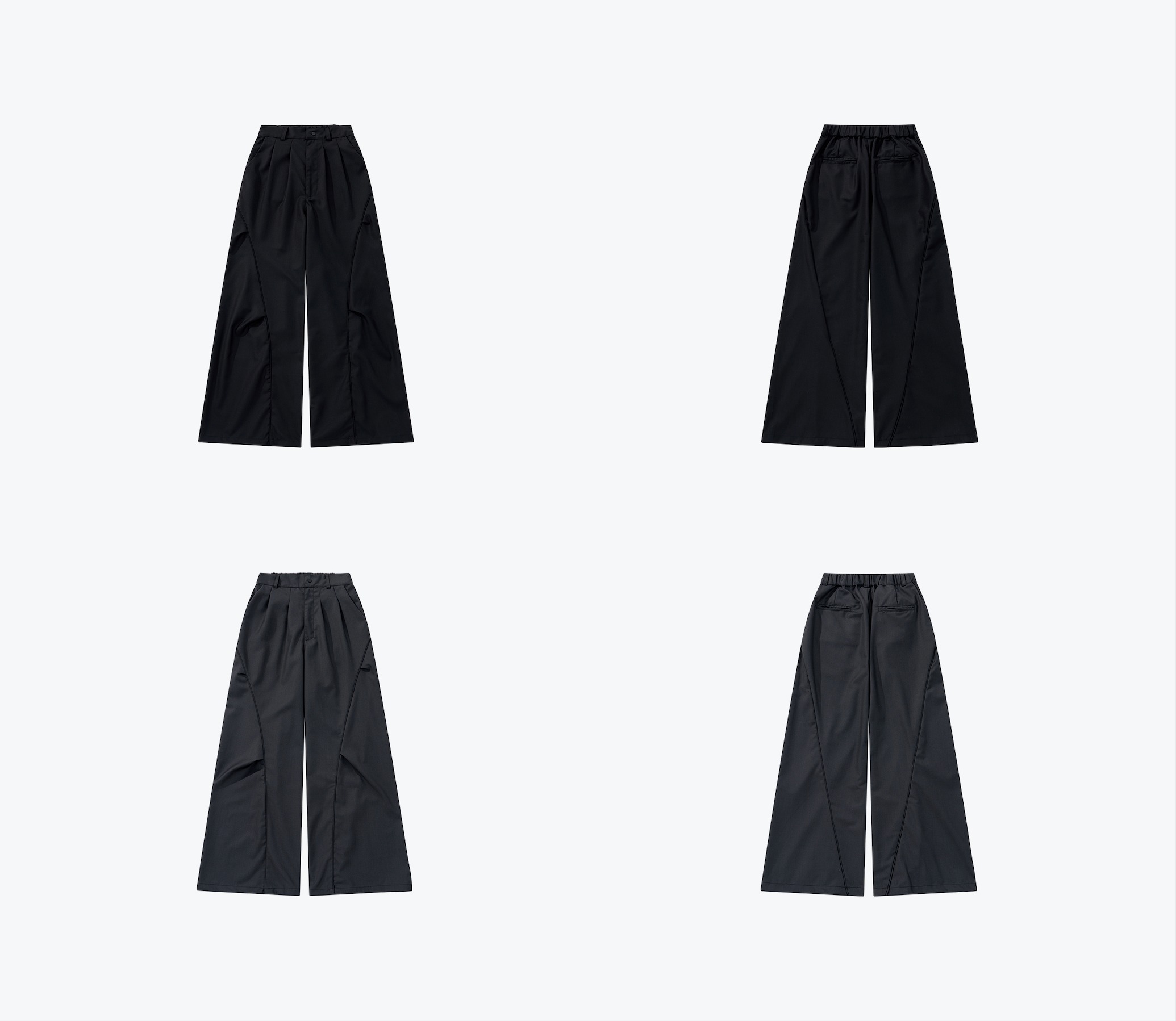 SENSE Ruched Long Wide Trousers