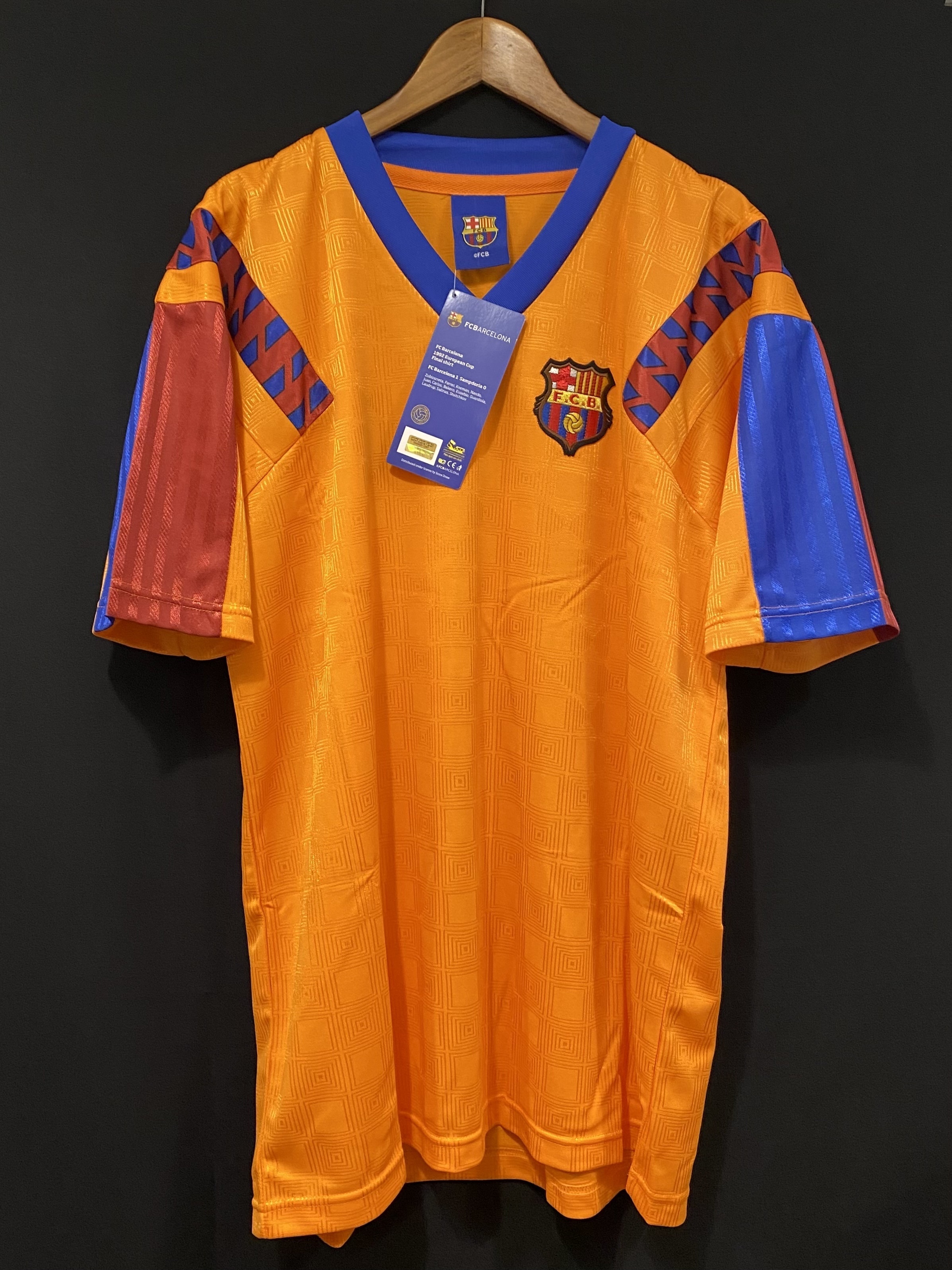 (全新有牌) 巴塞隆拿 1992 歐洲冠軍官方復刻球衣