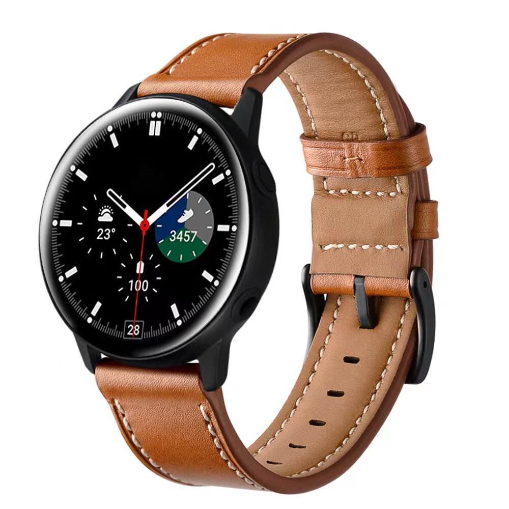XPRO - Modern Leather - Galaxy Watch Strap 頭層牛皮不鏽鋼扣智能手錶帶