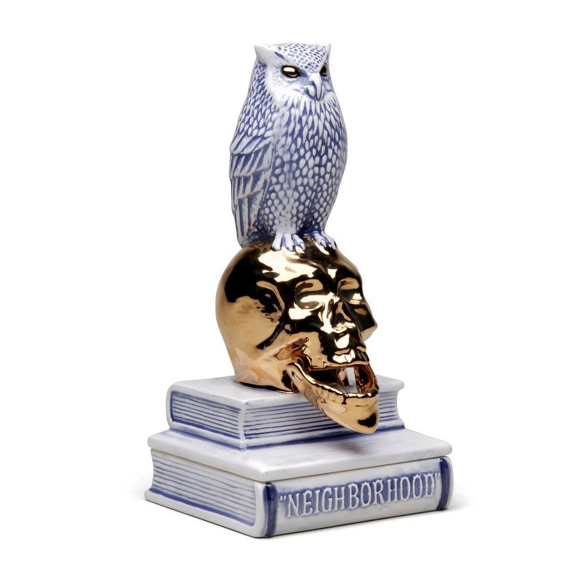 NEIGHBORHOOD BOOZE . OWL 貓頭鷹 骷髏頭 線香座 金
