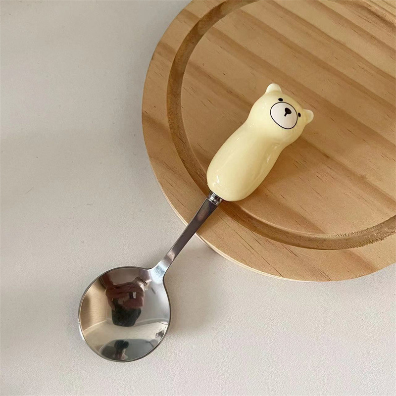 《5427》可愛胖胖小熊甜點小湯叉