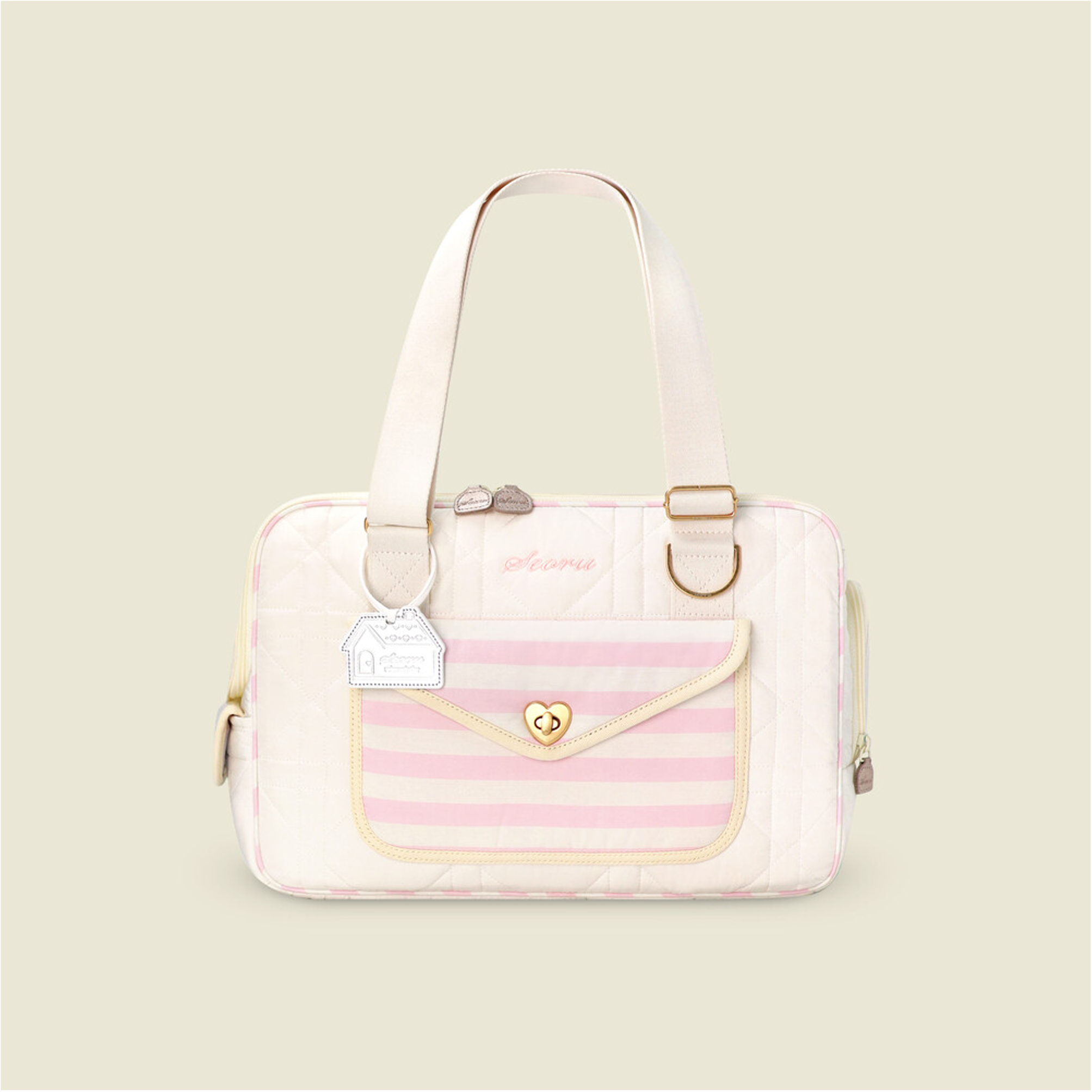 Seoru 熱氣球小屋提袋 (粉)