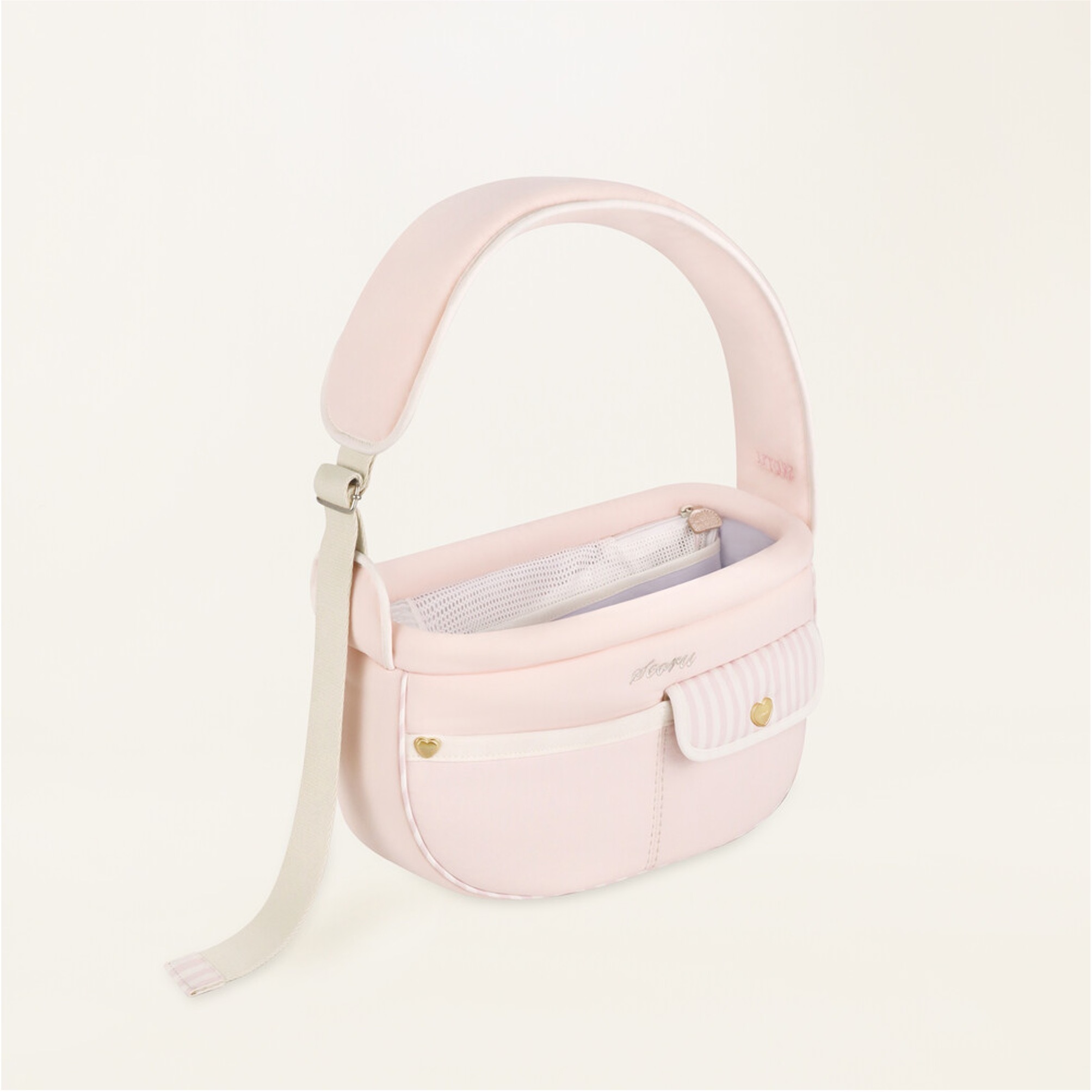 Seoru 情人柔軟斜跨包 (牛奶粉)