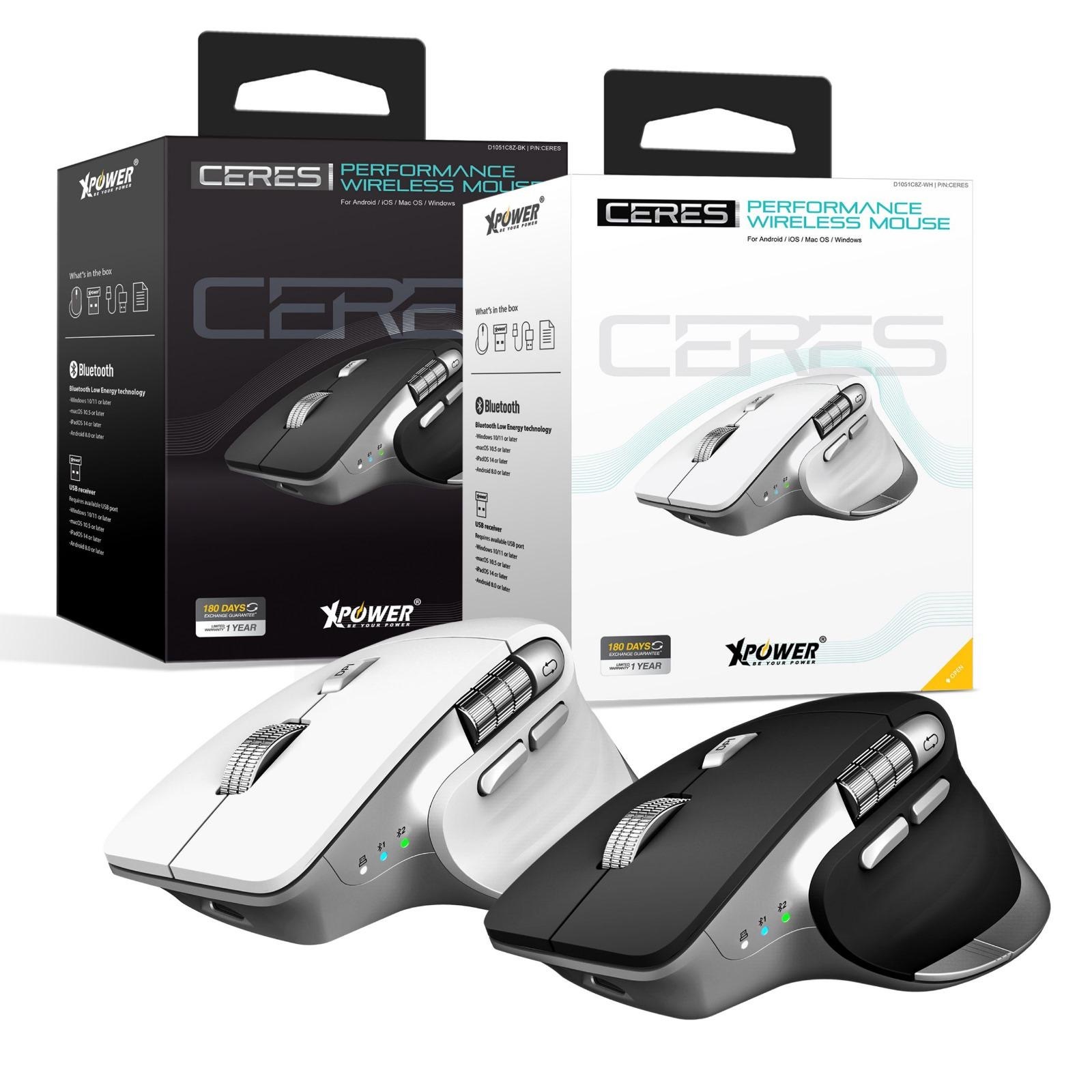 XPower Ceres雙模無線藍芽智能靜音滑鼠