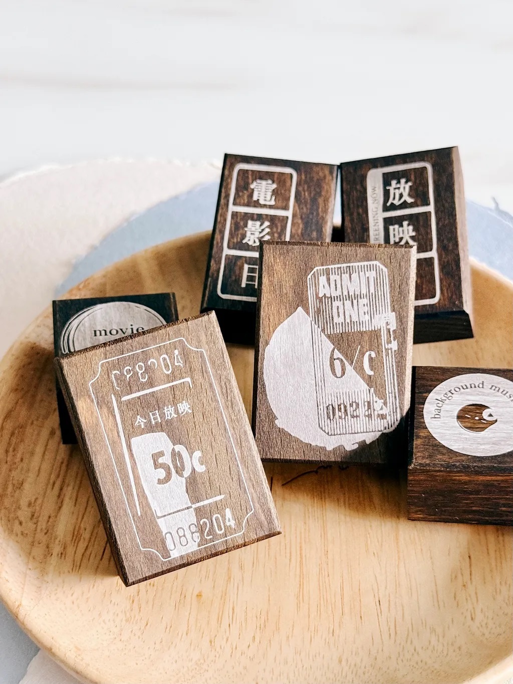 紙上旅行 TOP Studio．Film series__ 櫸木印章 共六款