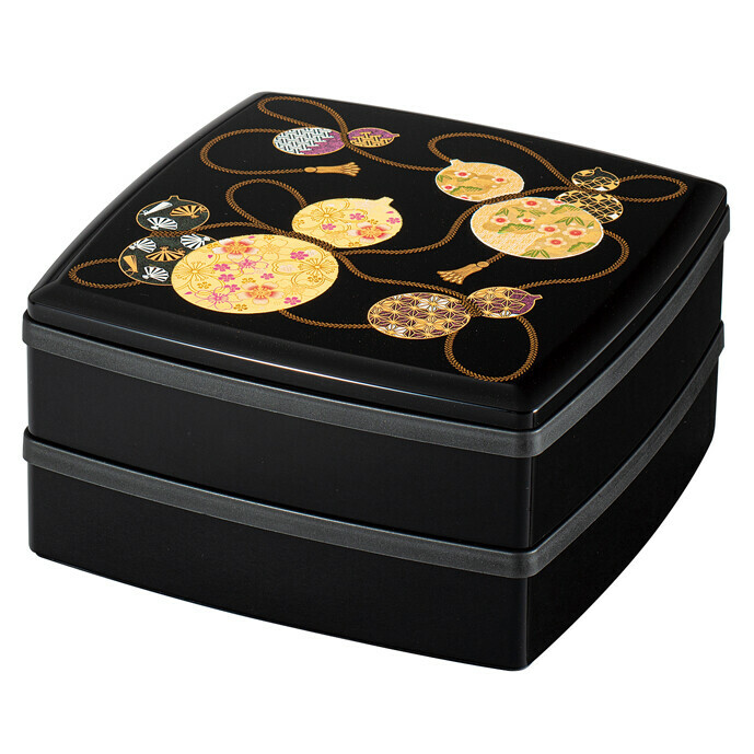 日本六瓢箪胴張迎春兩層盒 (日本製)