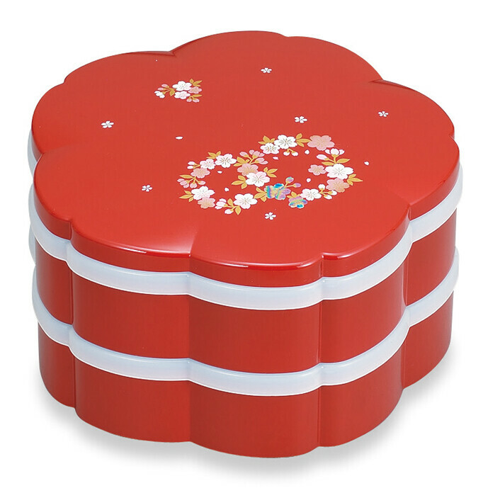 日本迎春朱櫻櫻花兩層盒 (日本製)
