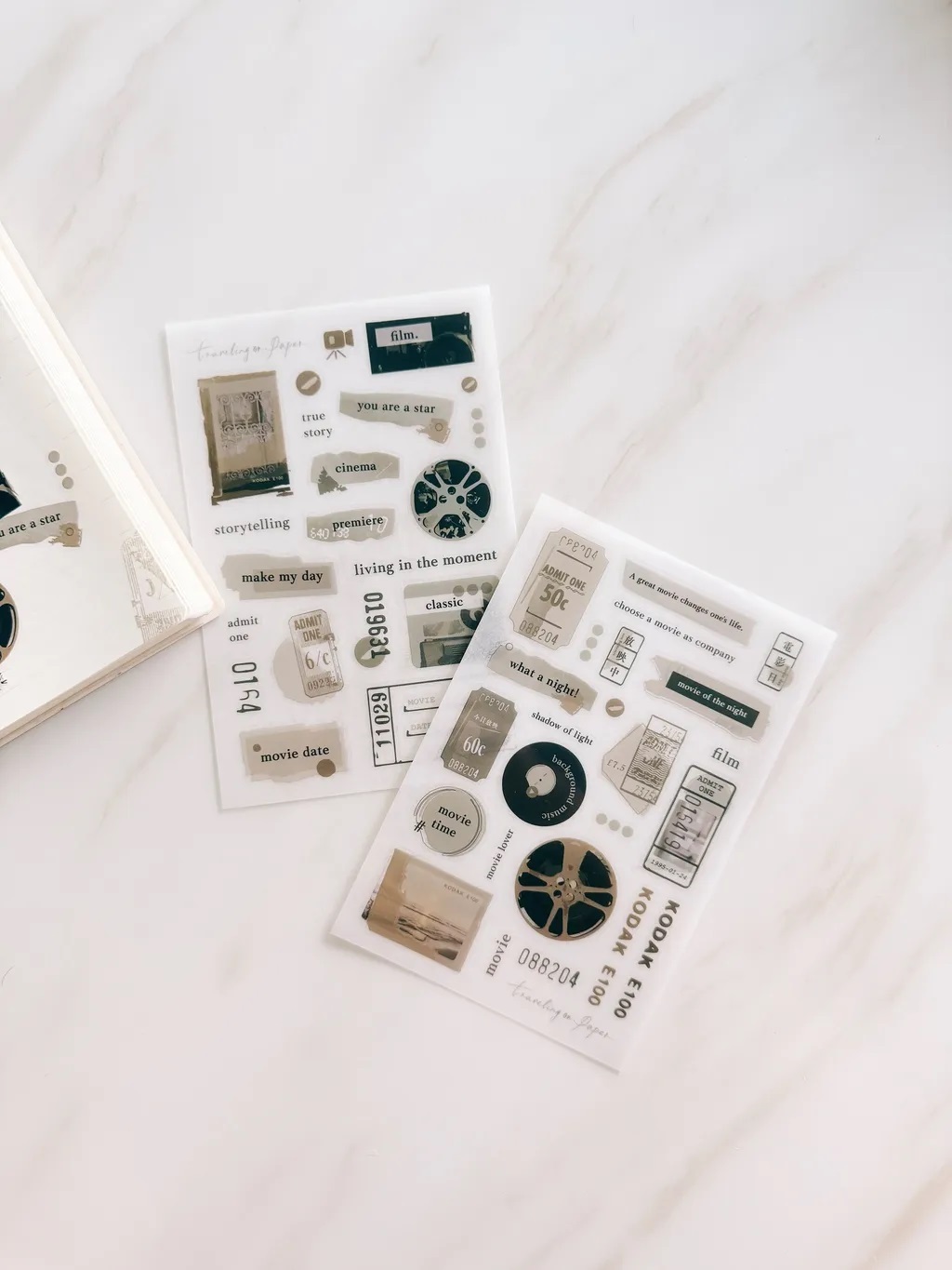 紙上旅行 TOP Studio．About film 轉印貼紙