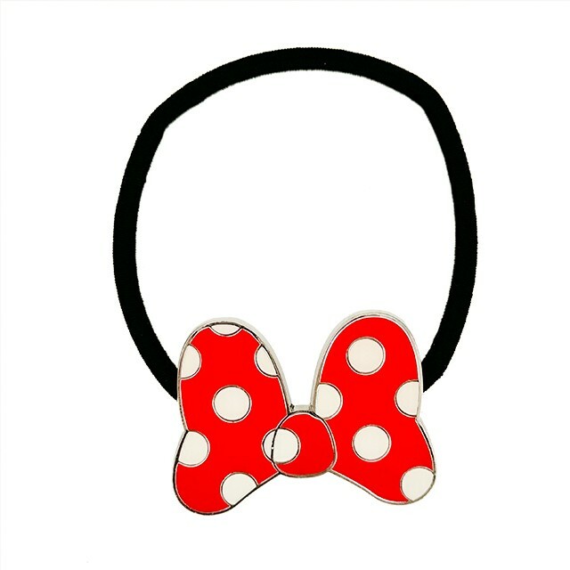 米妮 Minnie 紅色點點 蝴蝶結 造型 髮束 髮飾 -香港迪士尼樂園