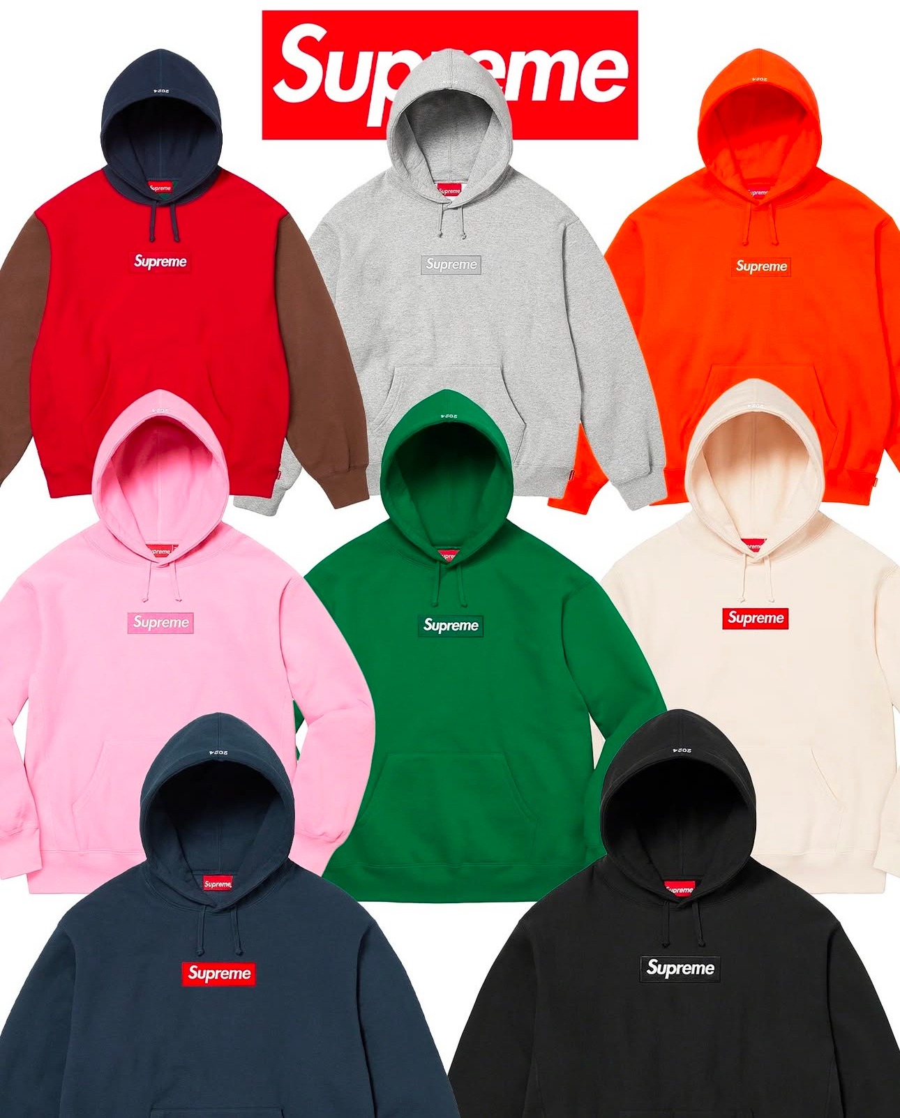【極美品】SUPREME®︎/BOX LOGO HOODED SWEATSHIRT Supreme Box Logo Hooded Sweatshirt (FW24) - $168
