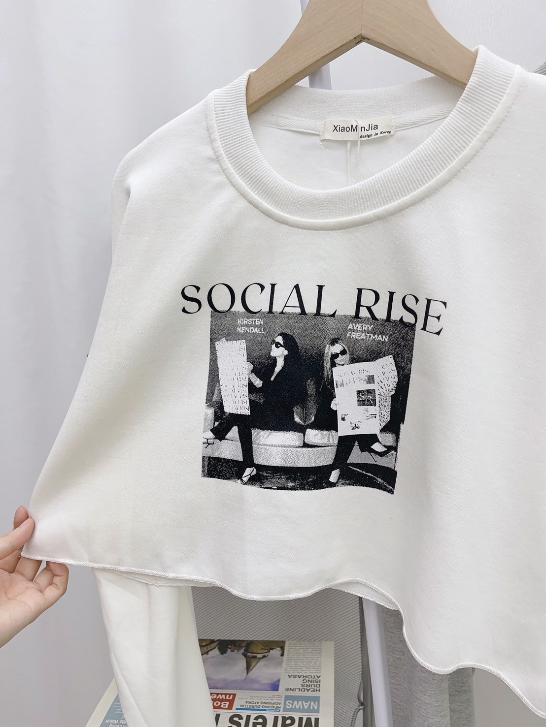 福利991美式照片短版T