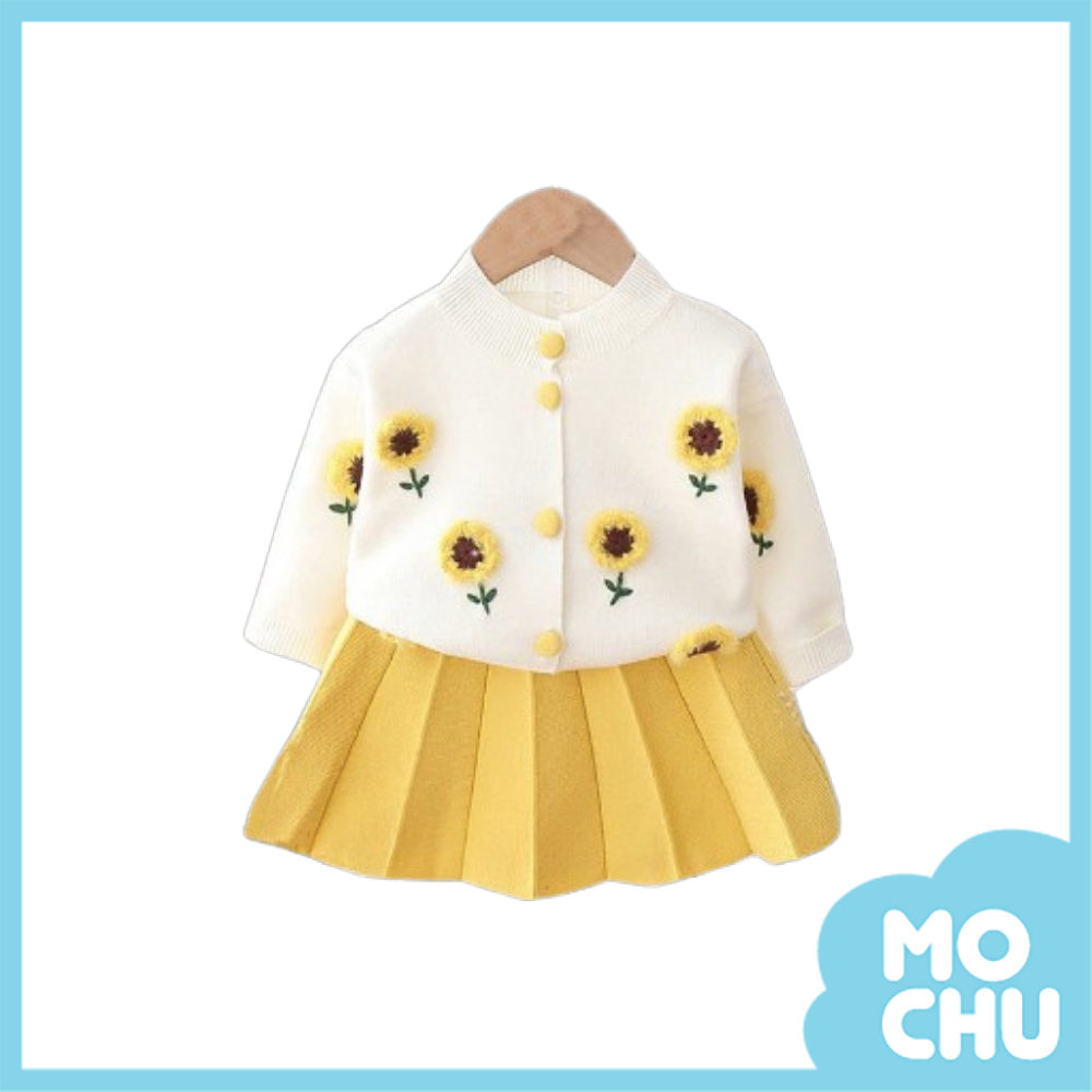 小雛菊針織百摺套裝