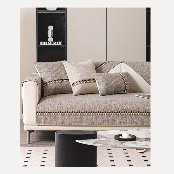 和風棉麻花紋四季用沙發墊